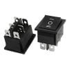 Rocker Power Switch 6 Pin ON-Off-ON KCD4 15A 250VAC / 20A 125VAC for Car Auto Boat Truck (Black)