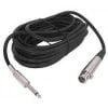 Microphone Audio Cable XLR 3pin instrument jack 6.3mm female to male 3m