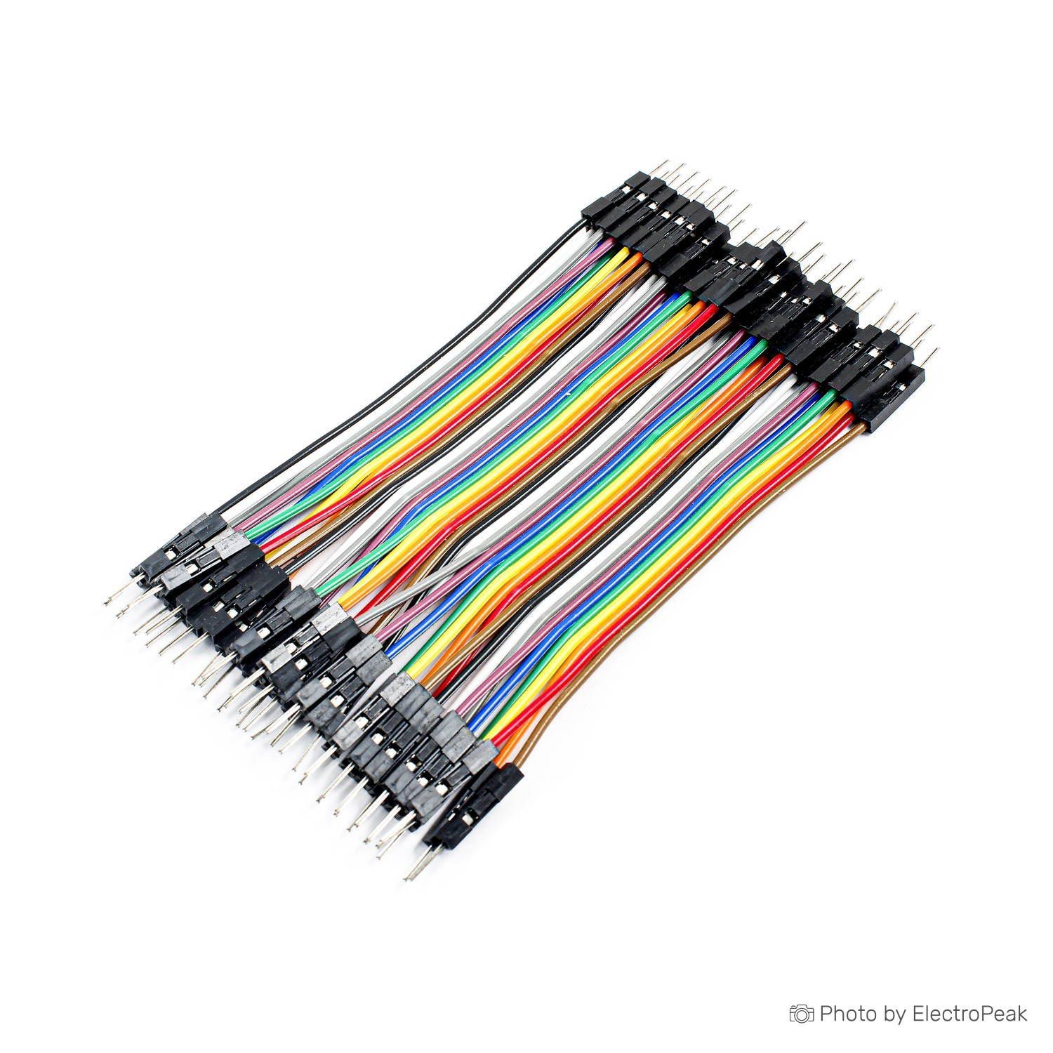 Jumper Cable Male to Male 15cm - 40pcs Colorful Dupont Wires for Electronics