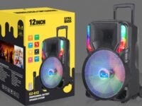 Wireless Bluetooth Speaker Portable Trolley15 Inch GZ-615 TWS Super Bass Wireless Microphone RGB LED Light