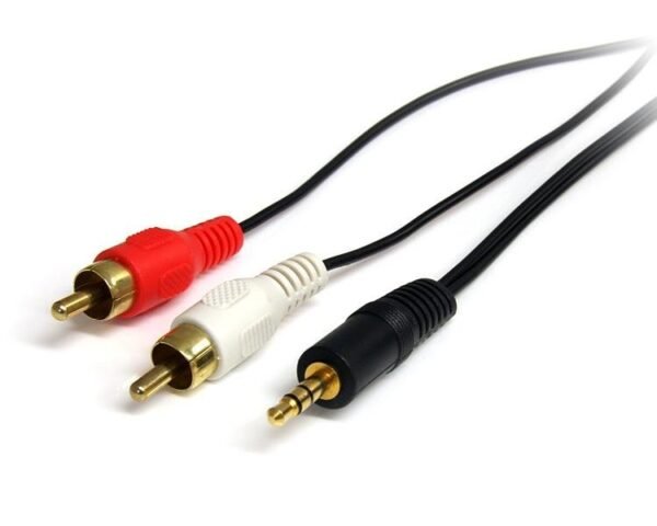 Stereo Audio Cable Male to 2x RCA Male 3.6mm