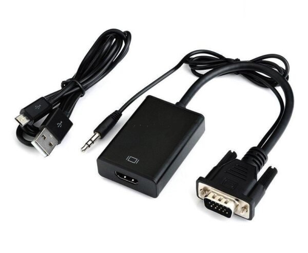 Audio Video Cable Converter Adapter VGA to HDMI 1080P HD